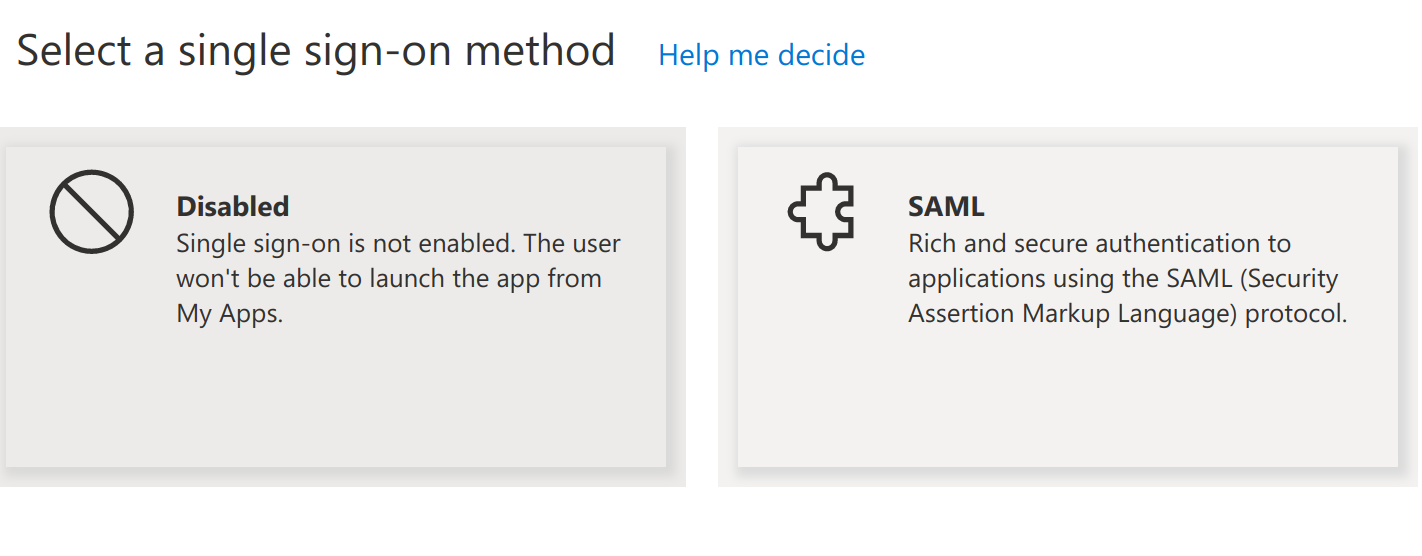 Azure SAML SSO Method