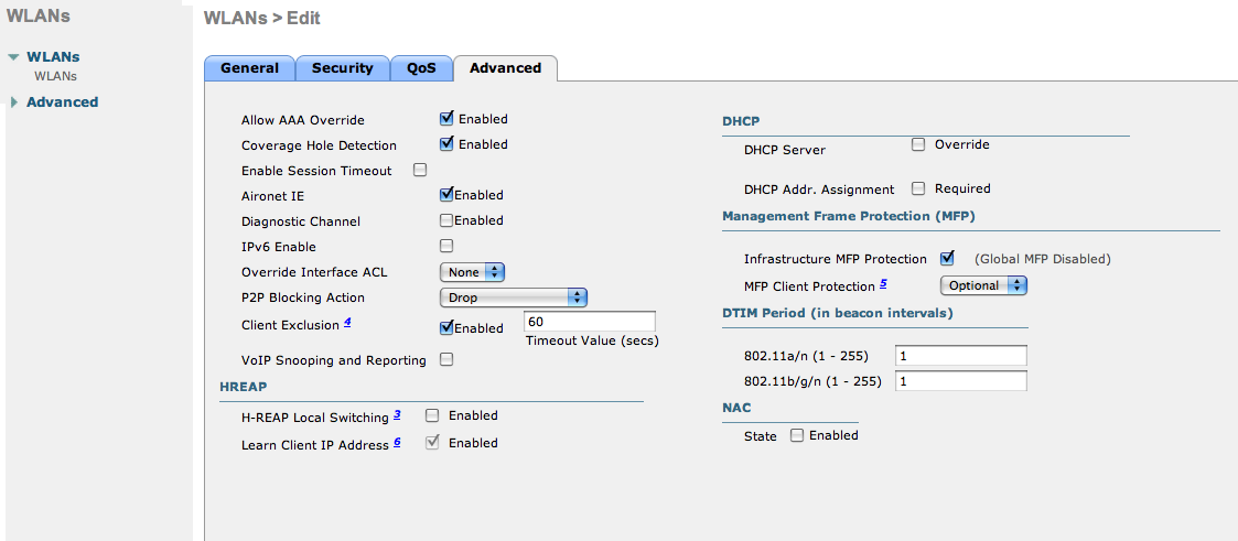 Radius advanced non secure