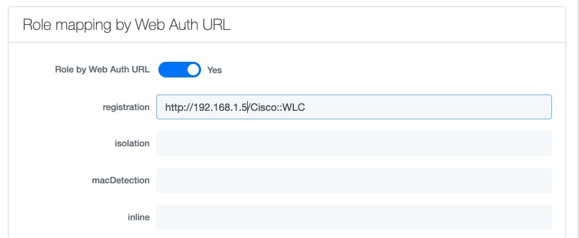 PF Switch Role configuration