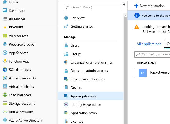 Azure add application