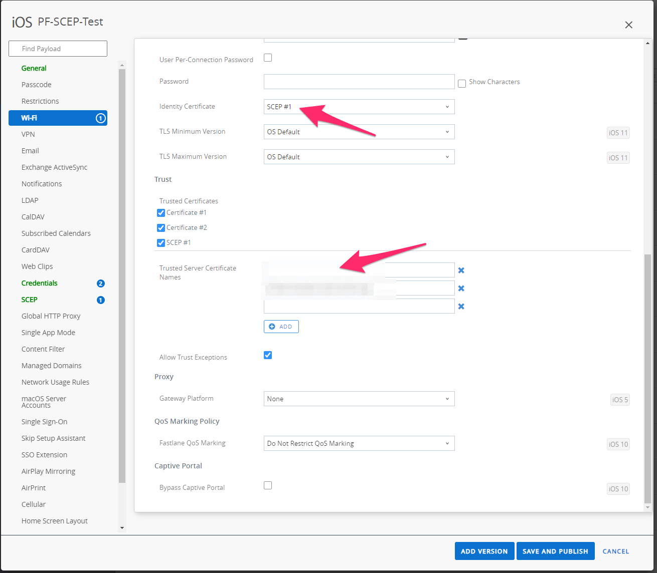 Create the SSID profile