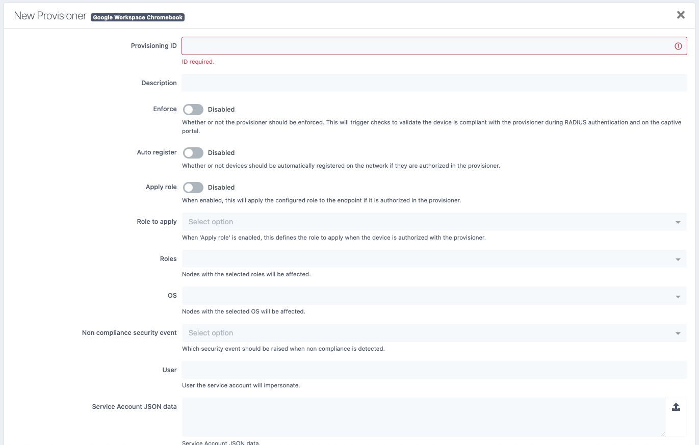 Google Workspace Chromebook portal configuration