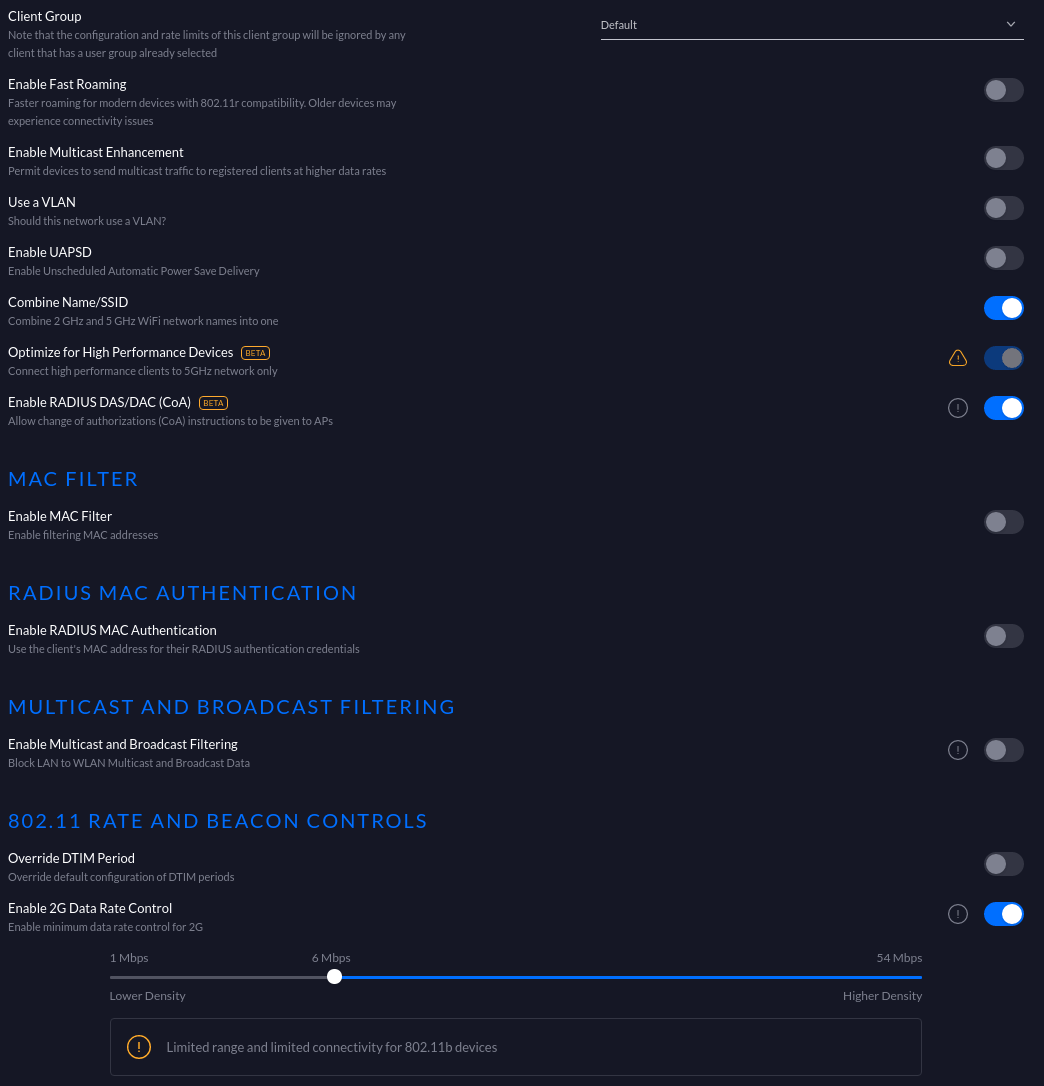 Unifi Secure SSID