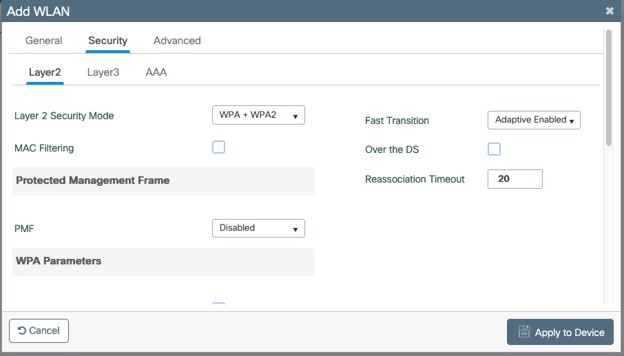 Add PF-Secure WLAN