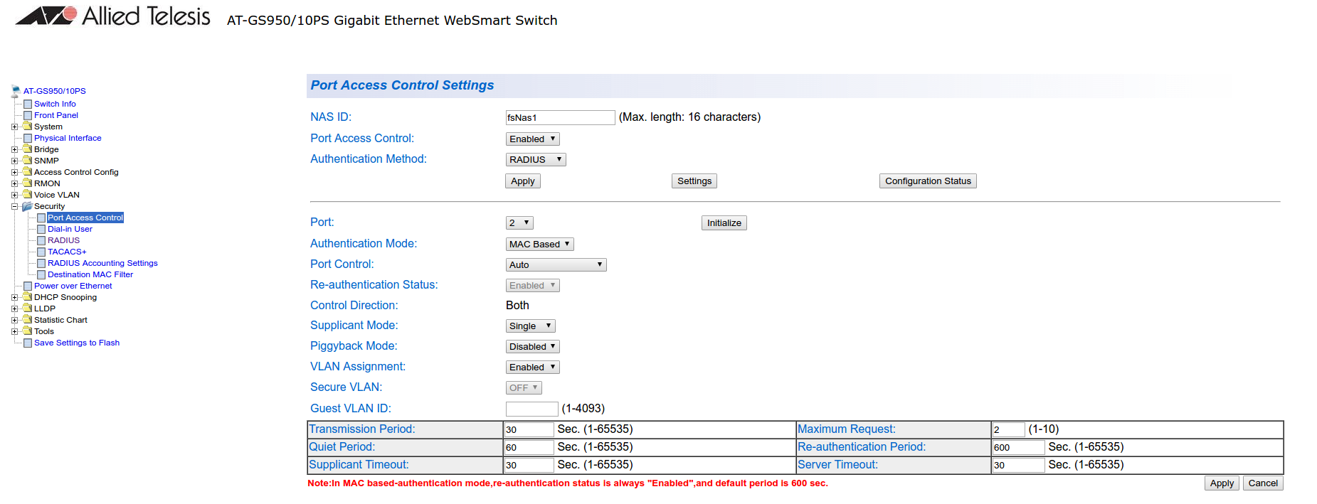 MAB config