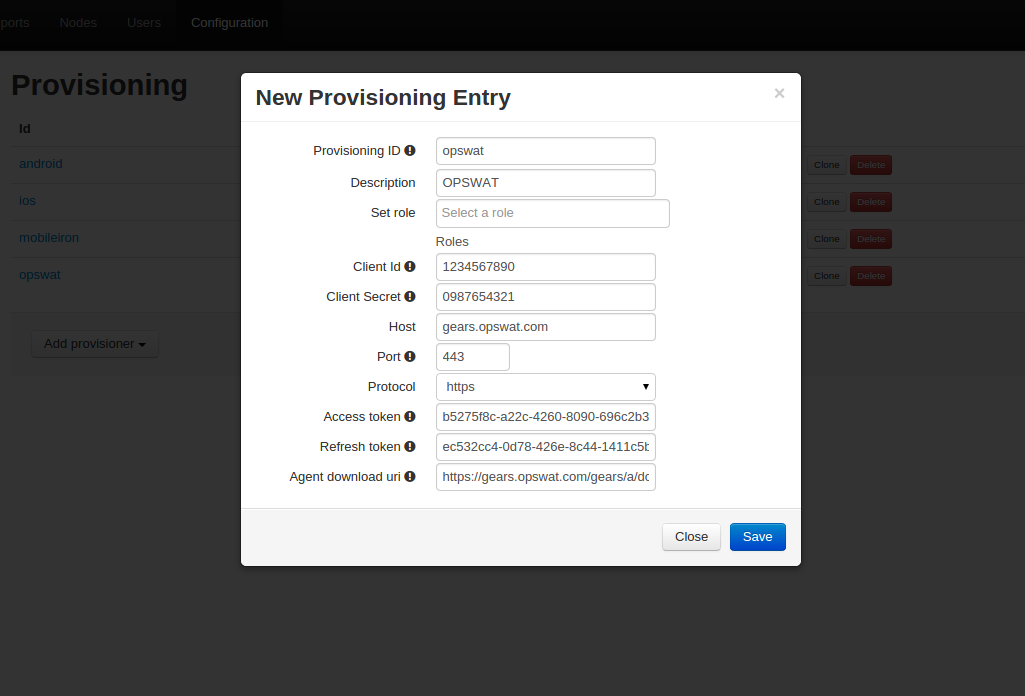 OPSWAT PacketFence configuration