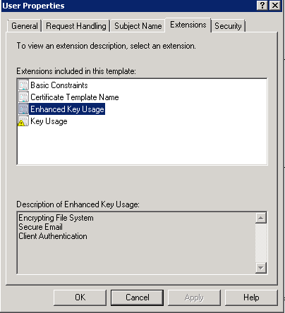 Mandatory Enhanced Key Usage