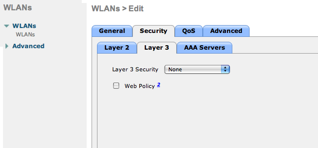 SSID L3 non secure