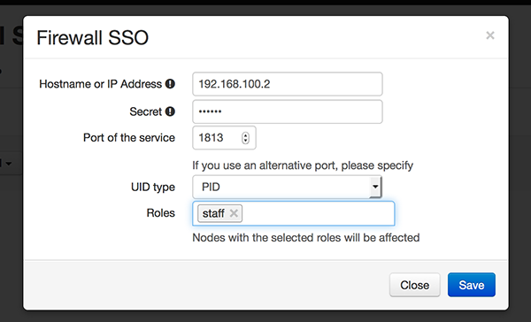 Configure the FortiGate SSO in PacketFence